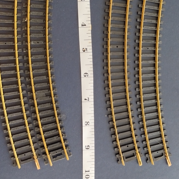 HO 00  Gauge Railroad Curved 18 Radius Brass  track Atlas,Garnet And Italian - Picture 5 of 9